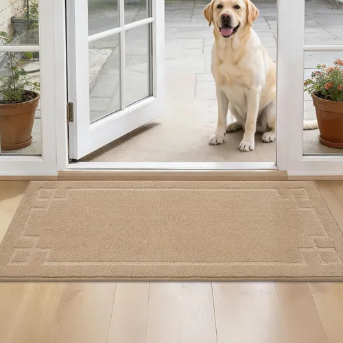 Vista 31 de BEQHAUSE - Tapete para puerta de 20 x 32 pulgadas, antideslizante, lavable para interiores, color beige