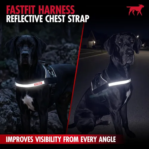 Vista 7 de Tuff Pupper Arnés de ajuste rápido para perros extra pequeños, sin tirones, sin estrangulamiento, a prueba de escapes, chaleco transpirable