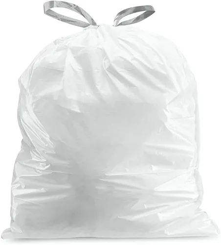 Vista 3 de Plasticplace Bolsas de basura de ajuste personalizado, compatibles con Simplehuman Code R (100 unidades) forros de basura blancos con cordón de 2.6