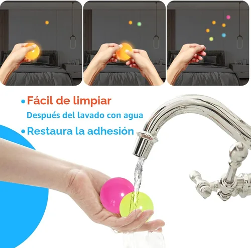 Vista 5 de 12 bolas sensoriales adhesivas que brillan en la oscuridad, regalos del día de San Valentín para él, ella, mujeres, juguetes para aliviar el estrés