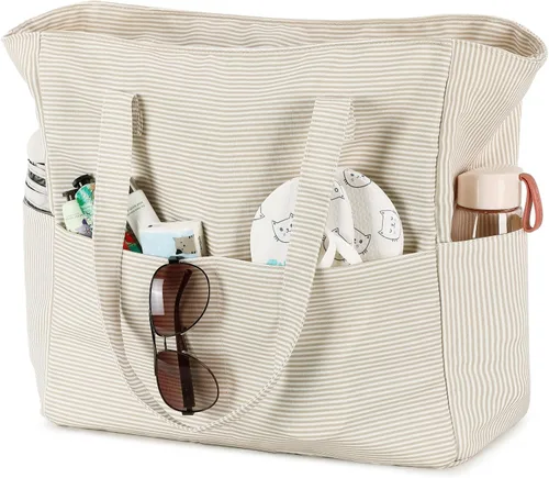 Vista 12 de Bluboon - Bolsa de playa impermeable para mujer, extra grande, con compartimento húmedo, para llevar de fin de semana, bolsa de piscina para viajes