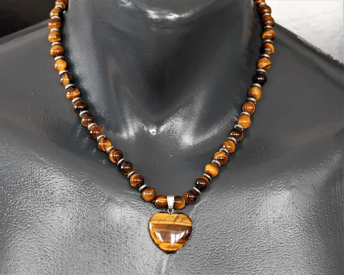 Vista 61 de Colgante de corazón de aventurina natural, Collar de cuentas de aventurina genuina, Collar de piedra verde, Collar de piedras preciosas, Cuentas