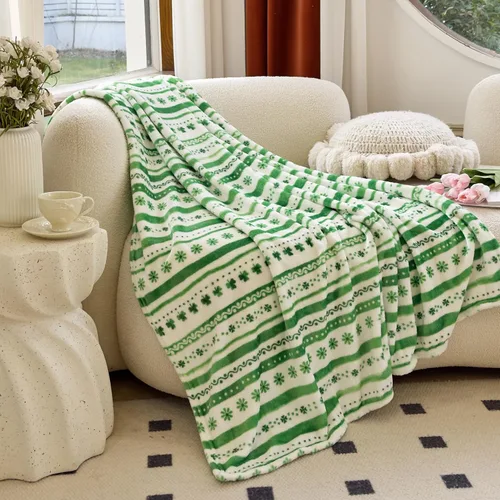 Vista 42 de Elegant Comfort - Manta de vellón muy suave y aterciopelada, con estampado navideño, a cuadros escoceses, de 50 x 60 pulgadas (búfalo negro)