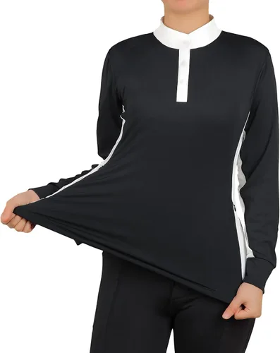 Vista 3 de Camisetas de golf de manga larga para mujer, con bolsillos