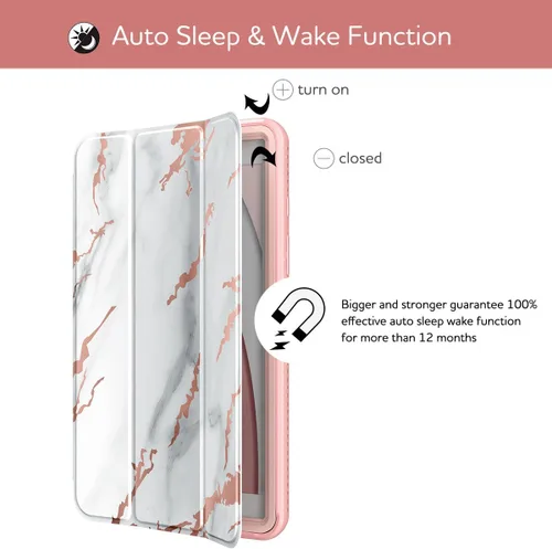 Vista 7 de SURITCH Funda para Samsung Galaxy Tab A 8.0 2019 (SM-T290/T295), [Protector de pantalla integrado] [apagado automático/activación] Funda de piel