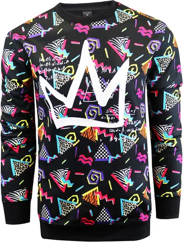Vista 16 de SCREENSHOT APPLIQUE F11966 Premium Fleece Streetwear Chenille EMB Crew Neck Sweatshirt - Classic Fit