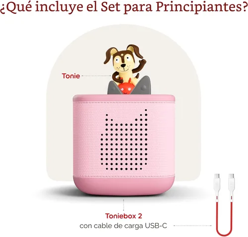 Vista 3 de Toniebox 2 - Conjunto de inicio de reproductor de audio para niños de 1+ con Playtime Puppy - Rosa nube Nube rosada
