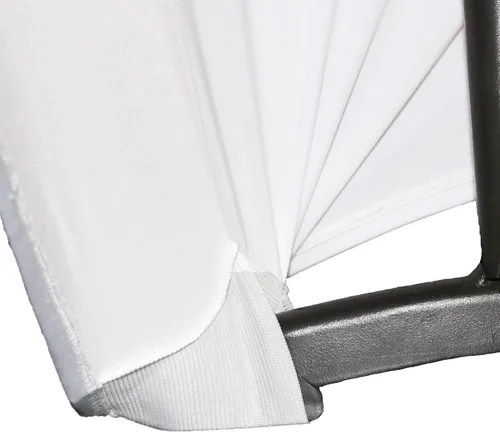 Vista 4 de YOUR CHAIR COVERS - Fundas rectangulares de elastano para mesas de 4 pies, manteles ajustados para eventos de boda, decoraciones de patio, tela Negro