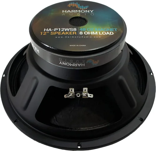 Vista 3 de Harmony Audio HA-P12WS8 Subwoofer/Altavoz Altavoz de Repuesto Raw de 12" Pro PA 500W - Imán de 48oz