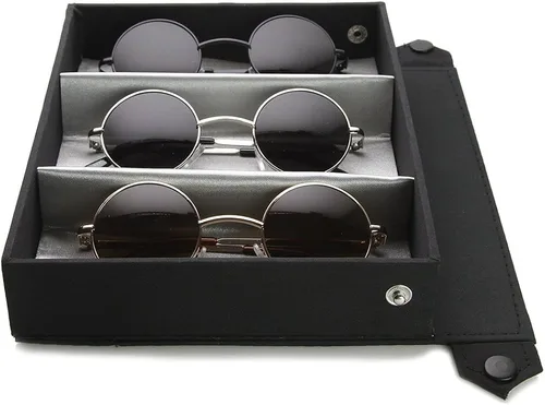 Vista 2 de zeroUV - Gafas de sol redondas de metal con diseño retro y vintage