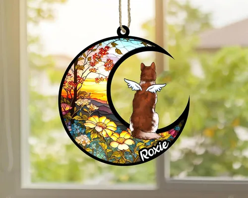 Vista 126 de LOVELYPOD Adorno de Navidad personalizado para perro Basset Hound (marrón) Basset Hound (marrón) adorno para atrapasoles de perro, razas de perros