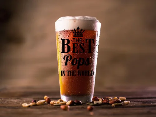 Vista 5 de Vaso de cerveza para el día del padre para hombres, el mejor vaso de cerveza Pops del mundo, promocionado a pops, vaso de cerveza para papá