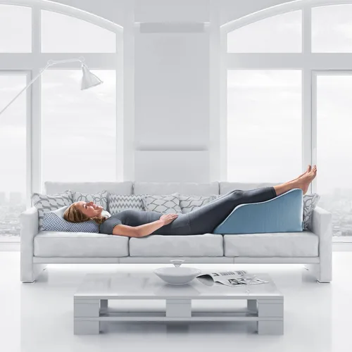 Vista 2 de Almohada de cuña elevadora para reposamantemanos, gris jaspeado, pequeña, ancha Made in the USA,Post Surgery Support, Leg Swelling Relief
