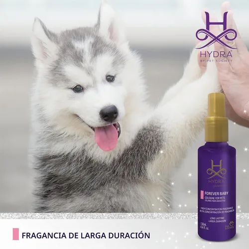 Vista 6 de Hydra Forever Colonia para Mascotas Bebé, Colonia de Acabado para Perros y Gatos, Spray de Aseo, 4.4 Onzas