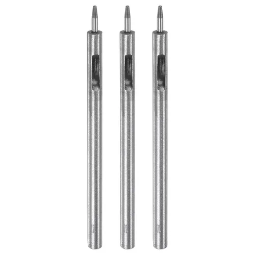 Vista 6 de HARFINGTON Perforadora de cuero de 0.020 in, recta, redonda, con ojales, remache a presión, fijador para cuero, artesanía, ropa, bolso, cortina