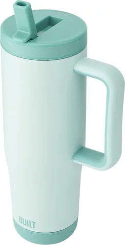 Vista 8 de Built Cascade - Vaso aislado con pajilla, 40 onzas, color negro