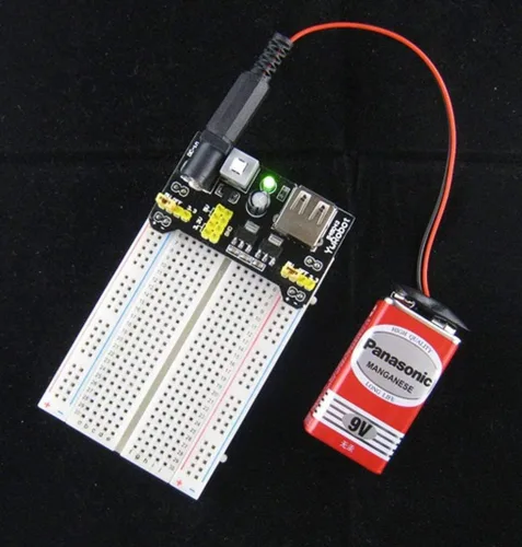 Vista 3 de HiLetgo 5 unids 3.3V 5V módulo de fuente de alimentación para MB102 102 prototipo Breadboard DC 6.5-12V o módulo de fuente de alimentación USB