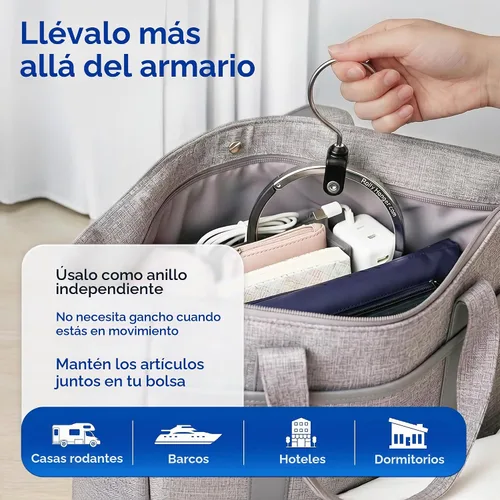Vista 6 de ROLLY HANGER Perchas multiusos para armario, colgador de corbata y cinturón para armario, gran organizador de cinturón que ahorra espacio