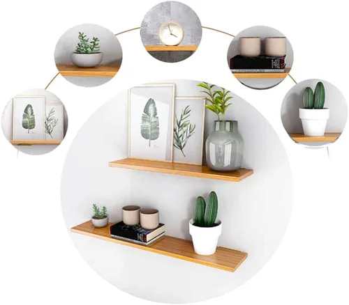 Vista 6 de Soportes flotantes de metal triangulares para estantes, montaje en pared, soporte oculto para estantes, para dormitorio, sala de estar, baño, Negro