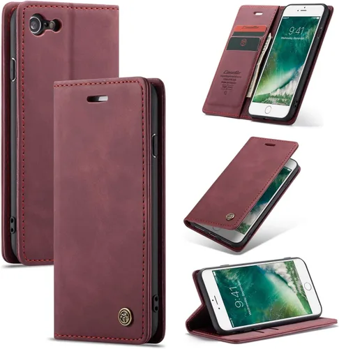 Vista 14 de SINIANL Funda para iPhone 7/8 Plus, Funda de cuero tipo billetera con tarjetero Cierre magnético Kickstand a prueba de golpes Fundas protectoras