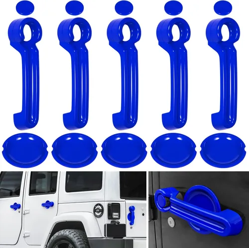 Vista 16 de E-cowlboy Insertos de cubierta de manija de puerta + cubierta de compuerta trasera + protector de rebaje para Jeep Wrangler JK JKU Sports Sahara