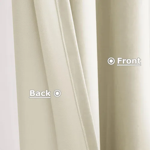 Vista 4 de Frelement Cortinas de terciopelo de felpa para sala de estar, dormitorio, cortinas de oscurecimiento de habitación, cortinas con pestaña trasera