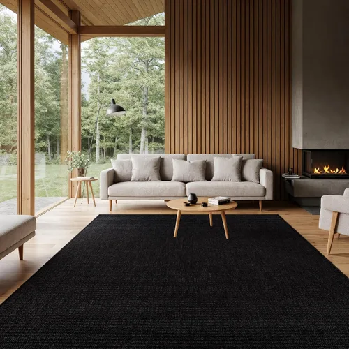 Vista 12 de Tapete de Puerta de Yute Fácil 2x3 Pies Interior Exterior Alfombras Naturales Alfombra de Fibra Sólida Alfombra de Área Tejida Boho Fácil de Limpiar