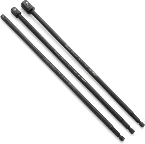Vista 12 de Juego de adaptadores de enchufe de impacto Bates, 3 piezas, 1/4", 3/8" y 1/2", con soporte