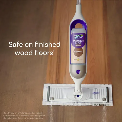 Vista 3 de Swiffer PowerMop - Recambios de almohadilla de trapeador de madera para limpieza de pisos, 11