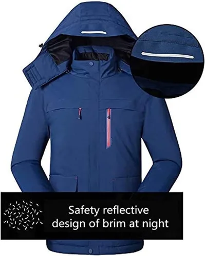 Vista 3 de Chaqueta térmica para Mujer, Chaqueta con Capucha eléctrica delgada, adecuada para deportes al aire Libre, Ciclismo y motos, Pesca, esquí