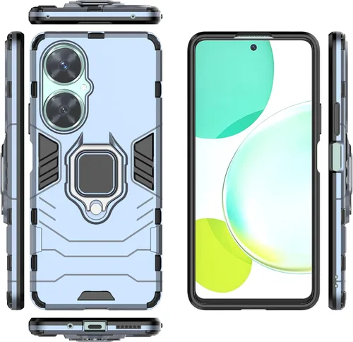 Vista 25 de Funda para Xiaomi Redmi Note 12S 4G Caso,Soporte de montaje magnético para coche Funda Shell para Xiaomi Redmi Note 12S 4G Caso Azul