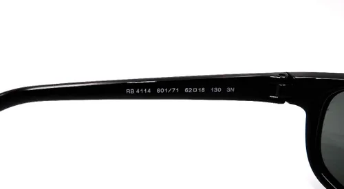 Vista 4 de Ray-Ban RB4114 - Gafas de sol rectangulares para hombre Negro talla única