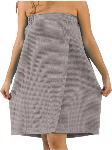 Vista 8 de BY LORA Women's Shower Wrap Bath Robe, Lightweight Waffle Body Spa Wrap For Ladies