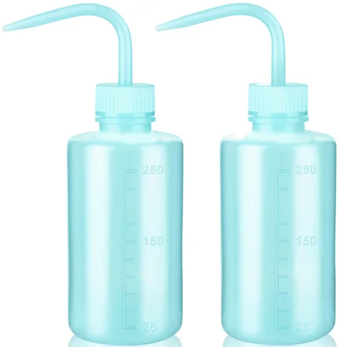 Vista 15 de Valchoose - Botella de lavado de LDPE blanca de 5.1 fl oz, boquilla doblada, diseño portátil, 2 juegos Blanco