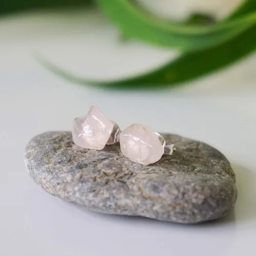 Vista 8 de Pendientes de tuerca de cristal de piedra natal aleternativa para mujer y hombre