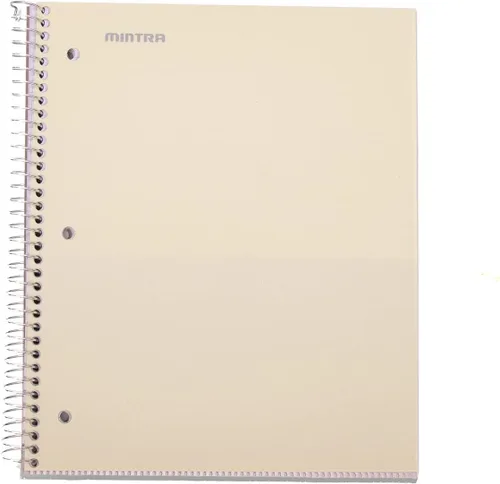 Vista 3 de Mintra Office Cuaderno con espiral duradero, 3 materias, azul pervinca (Arctic Ice), amarillo claro (Sun Yellow) y rosado claro (Spring Pink)