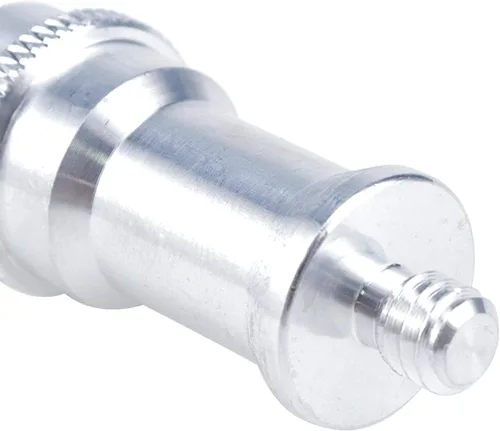 Vista 5 de MY MIRONEY Paquete de 2 adaptadores de rosca macho de 3/8" a 1/4" de aleación de aluminio, adaptador de tornillo, espiga para soporte de luz