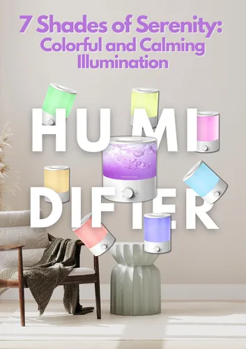 Vista 2 de MegaWise Humidificadores de niebla fría para bebés, dormitorio, guardería, hogar y oficina, vaporizador ultrasónico súper silencioso, recarga
