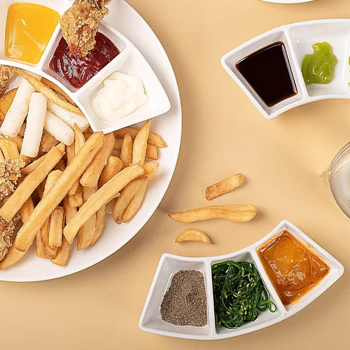 Vista 5 de DELLING Juego de cuencos de cerámica para salsa, platos de inmersión de 3 onzas, cuencos pequeños para sushi, barbacoa o fondue, ideales
