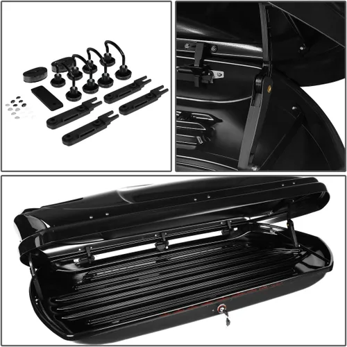 Vista 4 de DNA Motoring Portaequipajes para techo compatible con Subaru Forester 14-18, portador de montaje superior impermeable con cerradura + llaves + par