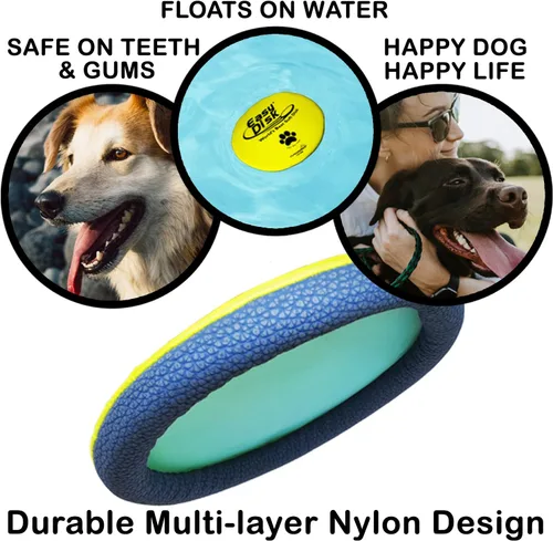 Vista 2 de Funsparks Easy Disk - Disco volador para perros – Juguete interactivo para perros – Duradero y fácil en los dientes – Fácil de tirar – Juguete