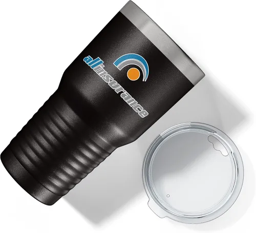 Vista 5 de Vaso personalizado de 30 onzas (17 colores) impreso aislado de acero inoxidable recubierto en polvo con tapa, artículos promocionales personalizados