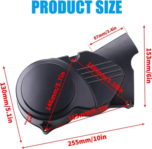 Vista 2 de JINGKE Cubierta del estator del motor izquierdo negro para moto de tierra Pit Bike china de 50cc 70cc 90cc 110cc 125cc CRF50 XR50 SSR Thumpstar