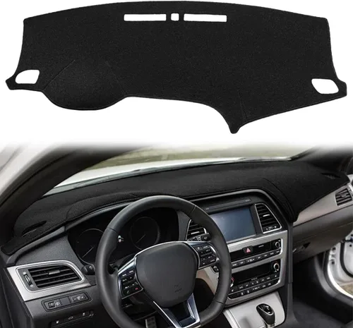 Vista 10 de Cubierta de tablero para Hyundai Sonata 2006 2007 2008 (negro) F168 Fcovergurus - Protector de alfombra con sensor de luz, protector de alfombra