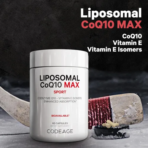 Vista 5 de Codeage Suplemento liposomal CoQ10 Max - 250 mg de coenzima Q10 con isómeros de vitamina E tocoferoles - Suministro de 2 meses - 1 cápsula por