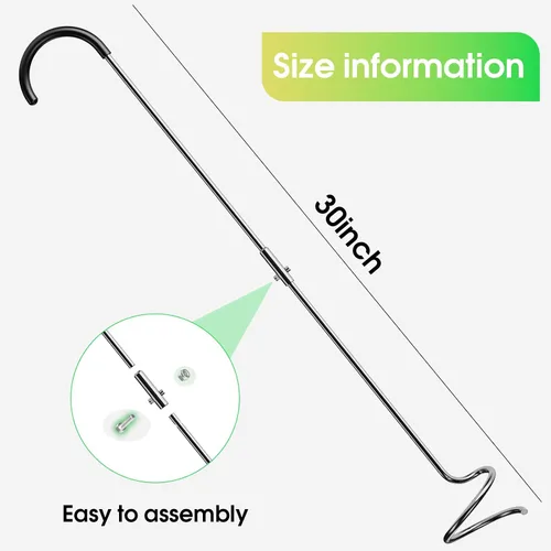 Vista 5 de Herramienta Aireadora de Compost, Girador de Compost en Espiral Resistente con Mango Ergonómico, Herramienta de Aireación Manual de Suelo