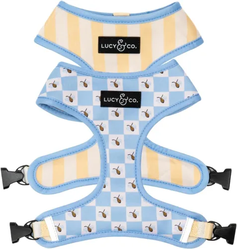 Vista 10 de Lucy & Co. Lindo arnés reversible para perros con cuello halter para caminar, el mejor diseño de arneses para mascotas XS a XL, chaleco acolchado