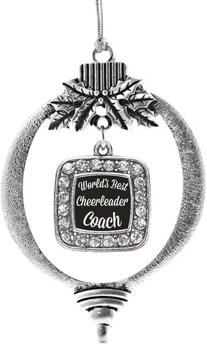 Vista 185 de Inspired Silver - Bon Voyage Cruise Ship Charm Ornamento – Adornos navideños cuadrados de plata con joyas de circonita cúbica