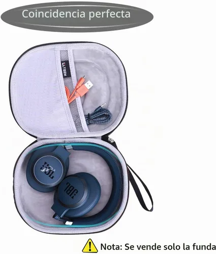 Vista 8 de Funda para auriculares JBL Tune 780NC/770NC/530BT/730BT/720BT/670NC 1. Exterior negro + gris