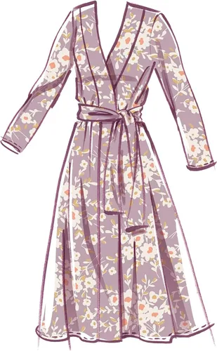 Vista 3 de McCall's M8245A - Paquete de patrón de costura de pierna ancha para señoritas, overol, banda y bata, código de diseño M8245, tallas XS-S-M-L-XL/XXL